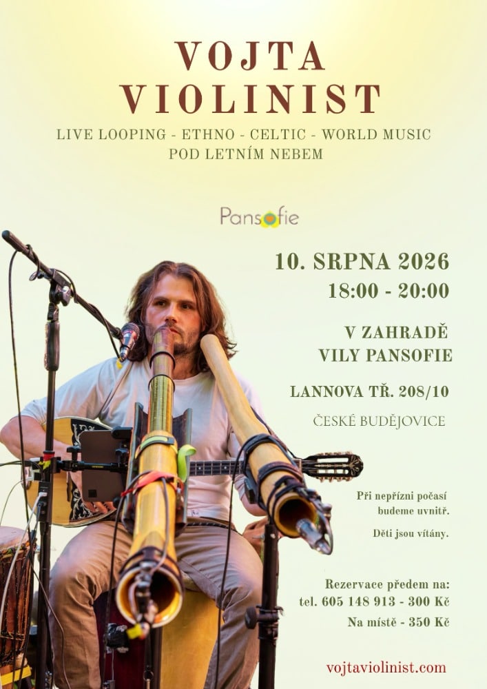 Koncert Vojty Violinisty v Pansofii.